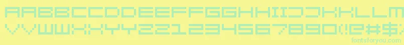 KenneyRocketSquare Font – Green Fonts on Yellow Background