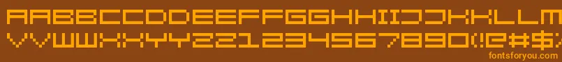 KenneyRocketSquare Font – Orange Fonts on Brown Background