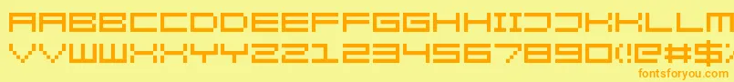 KenneyRocketSquare Font – Orange Fonts on Yellow Background