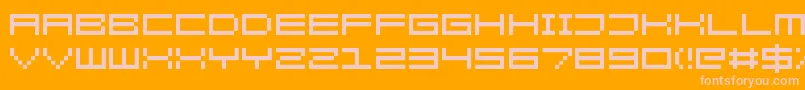 KenneyRocketSquare Font – Pink Fonts on Orange Background