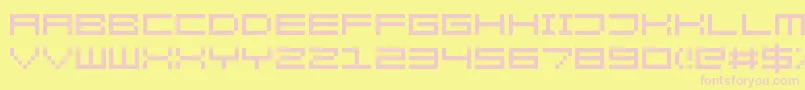 KenneyRocketSquare Font – Pink Fonts on Yellow Background