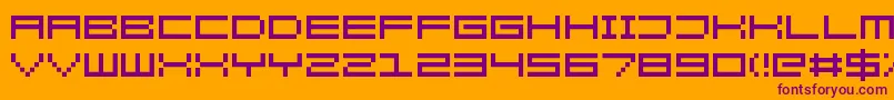 KenneyRocketSquare Font – Purple Fonts on Orange Background