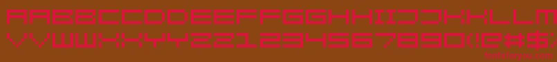 Fonte KenneyRocketSquare – fontes vermelhas em um fundo marrom