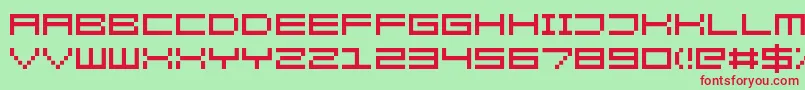 KenneyRocketSquare Font – Red Fonts on Green Background