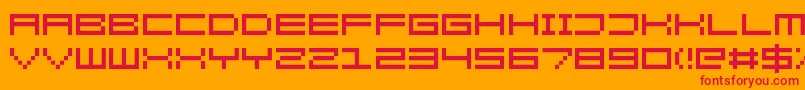 KenneyRocketSquare Font – Red Fonts on Orange Background