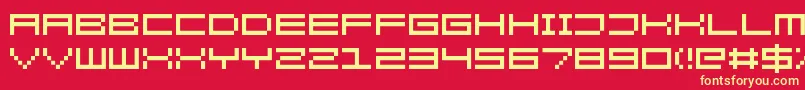 KenneyRocketSquare Font – Yellow Fonts on Red Background