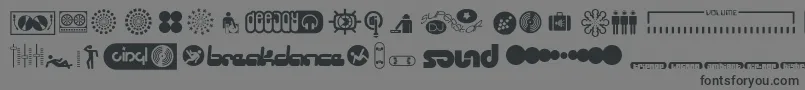 SuperstarDj Font – Black Fonts on Gray Background