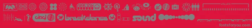 SuperstarDj Font – Gray Fonts on Red Background