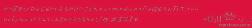 Dadsフォントについての詳細 フォントDads – 赤い背景に灰色の文字