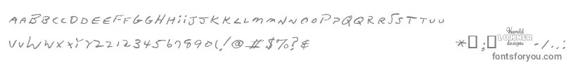 フォントDads – 白い背景に灰色の文字