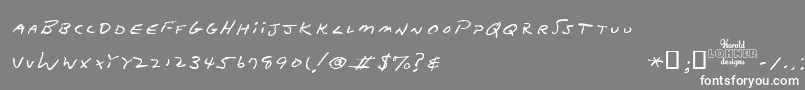 フォントDads – 灰色の背景に白い文字