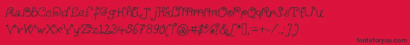 Alittlescribbleinmybook Font – Black Fonts on Red Background
