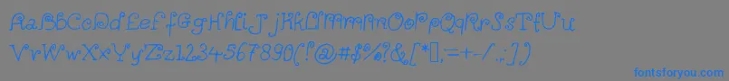 More about Alittlescribbleinmybook Font Alittlescribbleinmybook Font – Blue Fonts on Gray Background