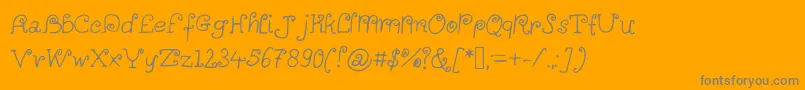 fuente Alittlescribbleinmybook – Fuentes Grises Sobre Fondo Naranja