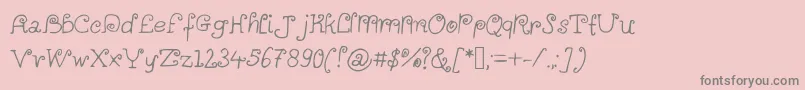 Alittlescribbleinmybook-Schriftart – Graue Schriften auf rosa Hintergrund