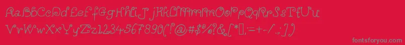 Alittlescribbleinmybook-Schriftart – Graue Schriften auf rotem Hintergrund