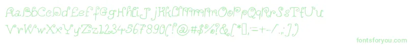 Alittlescribbleinmybook-Schriftart – Grüne Schriften auf weißem Hintergrund