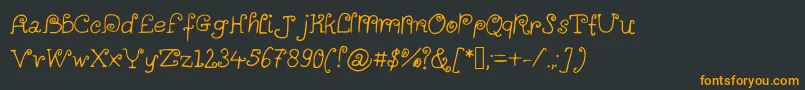 fuente Alittlescribbleinmybook – Fuentes Naranjas Sobre Fondo Negro