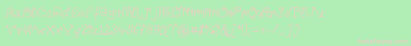 Alittlescribbleinmybook Font – Pink Fonts on Green Background