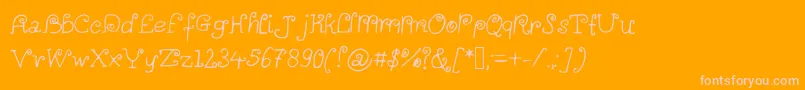 Alittlescribbleinmybook Font – Pink Fonts on Orange Background