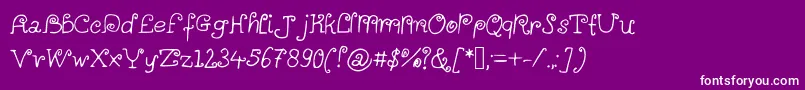 Alittlescribbleinmybook Font – White Fonts on Purple Background