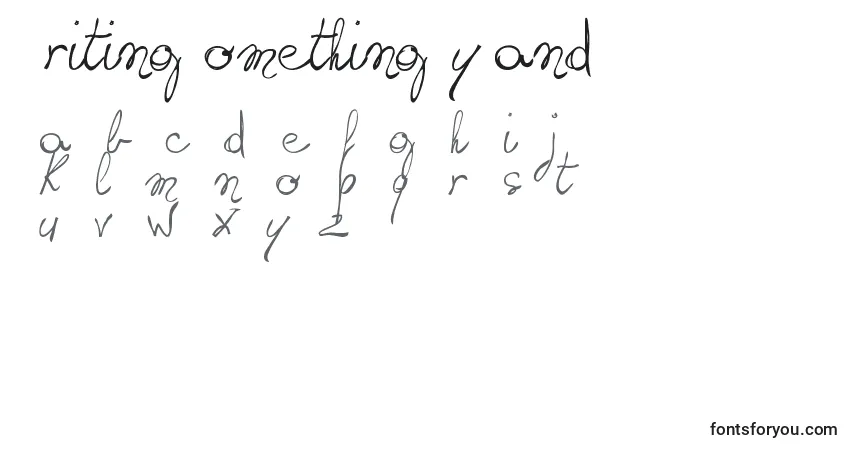 WritingSomethingByHand-fontti – aakkoset, numerot, erikoismerkit