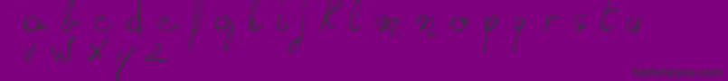 WritingSomethingByHand Font – Black Fonts on Purple Background