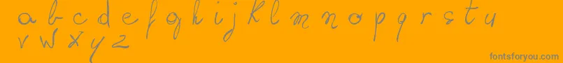 fuente WritingSomethingByHand – Fuentes Grises Sobre Fondo Naranja