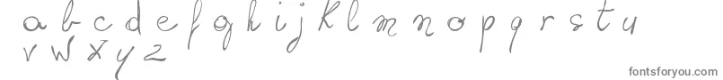 WritingSomethingByHand Font – Gray Fonts on White Background