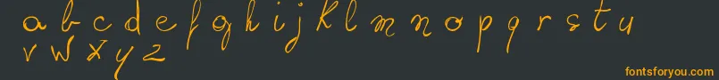 Шрифт WritingSomethingByHand – оранжевые шрифты на чёрном фоне