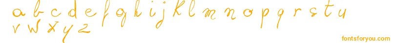 WritingSomethingByHand Font – Orange Fonts on White Background