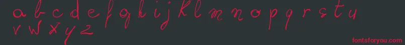 WritingSomethingByHand Font – Red Fonts on Black Background