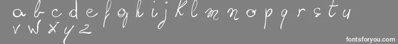 WritingSomethingByHand Font – White Fonts on Gray Background