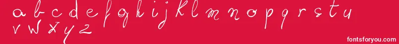 WritingSomethingByHand Font – White Fonts on Red Background