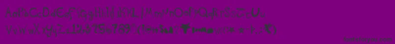 Шрифт Sterna – чёрные шрифты на фиолетовом фоне