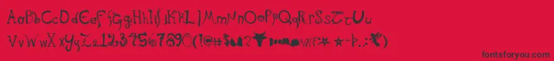 Sterna Font – Black Fonts on Red Background
