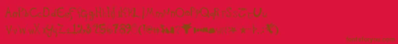 Sterna Font – Brown Fonts on Red Background