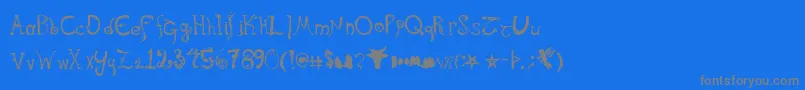 Weitere Informationen zur Sterna-Schriftart Sterna-Schriftart – Graue Schriften auf blauem Hintergrund