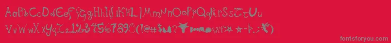 Sterna Font – Gray Fonts on Red Background