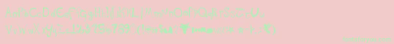 Sterna Font – Green Fonts on Pink Background