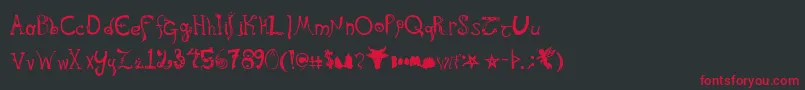Sterna Font – Red Fonts on Black Background