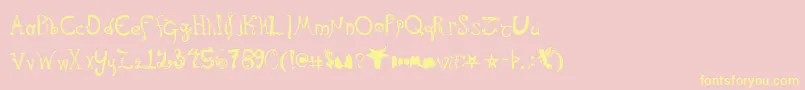 Sterna Font – Yellow Fonts on Pink Background