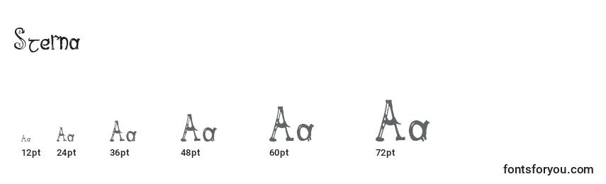 Sterna font sizes