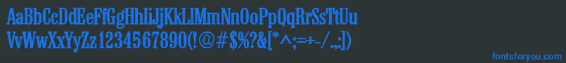 ColonelBold Font – Blue Fonts on Black Background