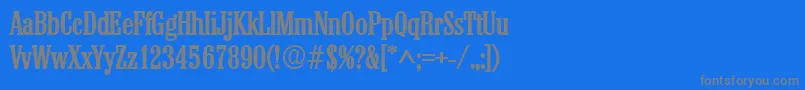 フォントColonelBold – 青い背景に灰色の文字