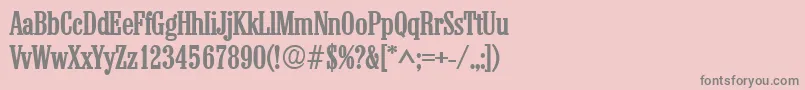 フォントColonelBold – ピンクの背景に灰色の文字
