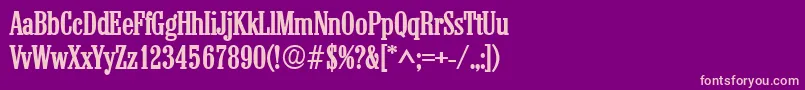 ColonelBold-fontti – vaaleanpunaiset fontit violetilla taustalla