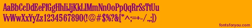 ColonelBold Font – Purple Fonts on Orange Background