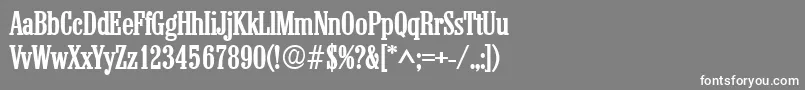 フォントColonelBold – 灰色の背景に白い文字