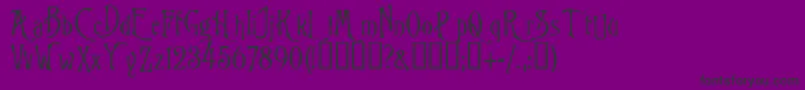 Wizard Font – Black Fonts on Purple Background